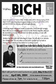 Mathieu Bich - Brilliant thinker - April 2004
