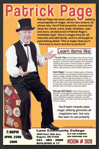 Patrick Page - The Uk's finest magician - April 2006