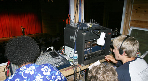 Sorcerers Safari magic camp has a full working theatre where campers learn to run the show