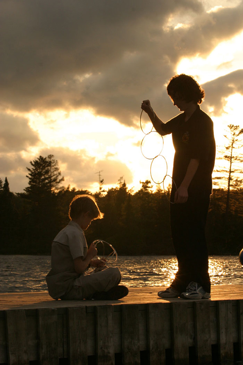 Linking Rings and the lake -- nothing beats Sorcerers Safari magic camp