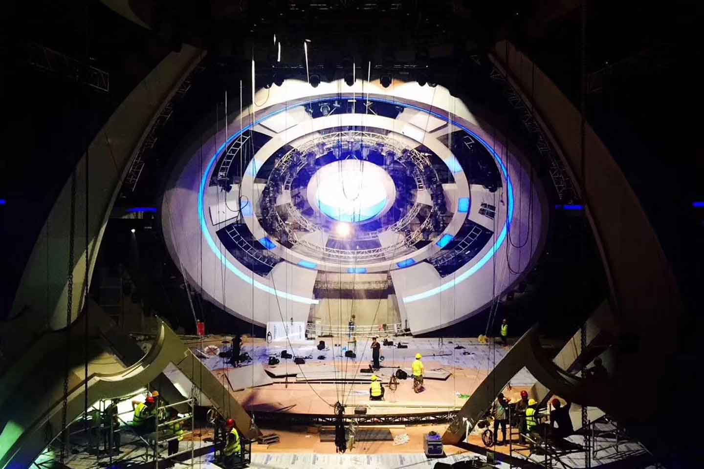 Amazing Magicians Tv show stage being built from the ground up. Stage from Amazing Magicians TV show by JSBC
