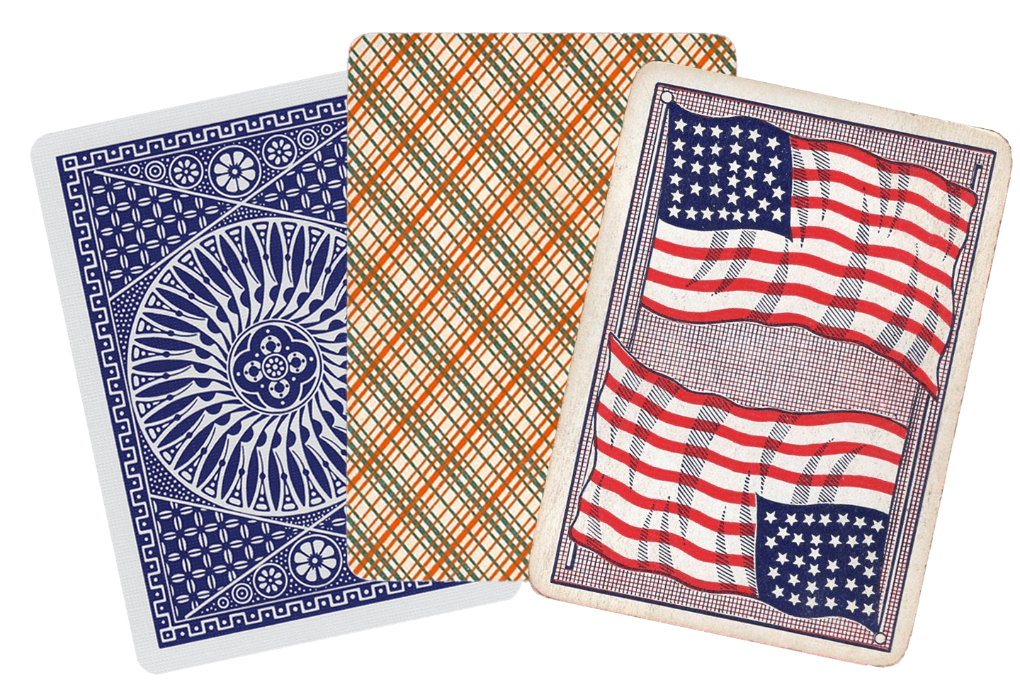Excelsior, Steamboat, Triplicate, Tally-Ho, Outing, etc. were some of Andrew Dougherty's playing card brands.