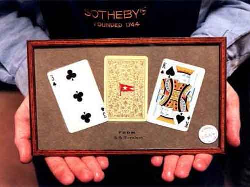 White Star Line Playing Cards from the Titanic