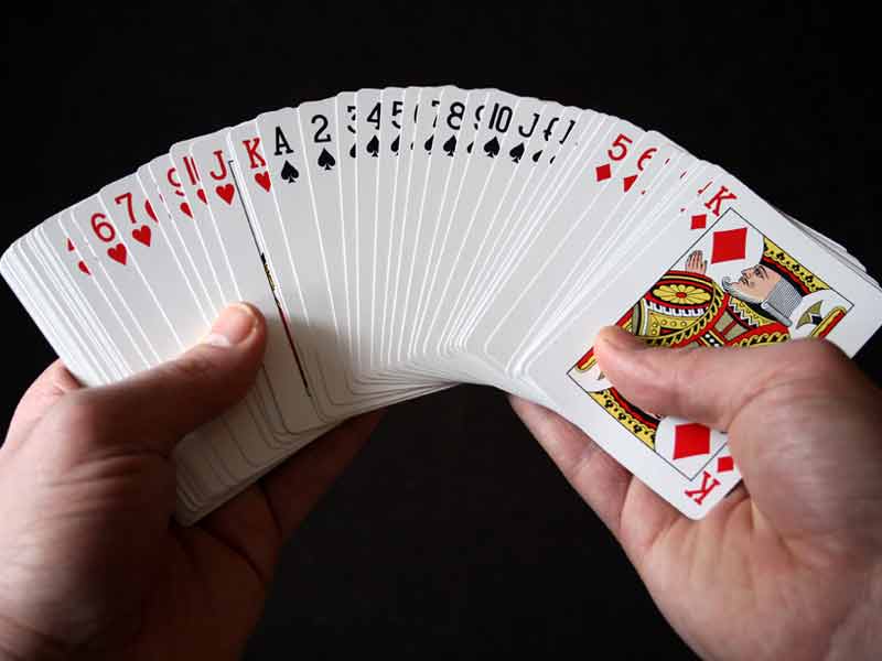 Spread Playing Cards Both Ways